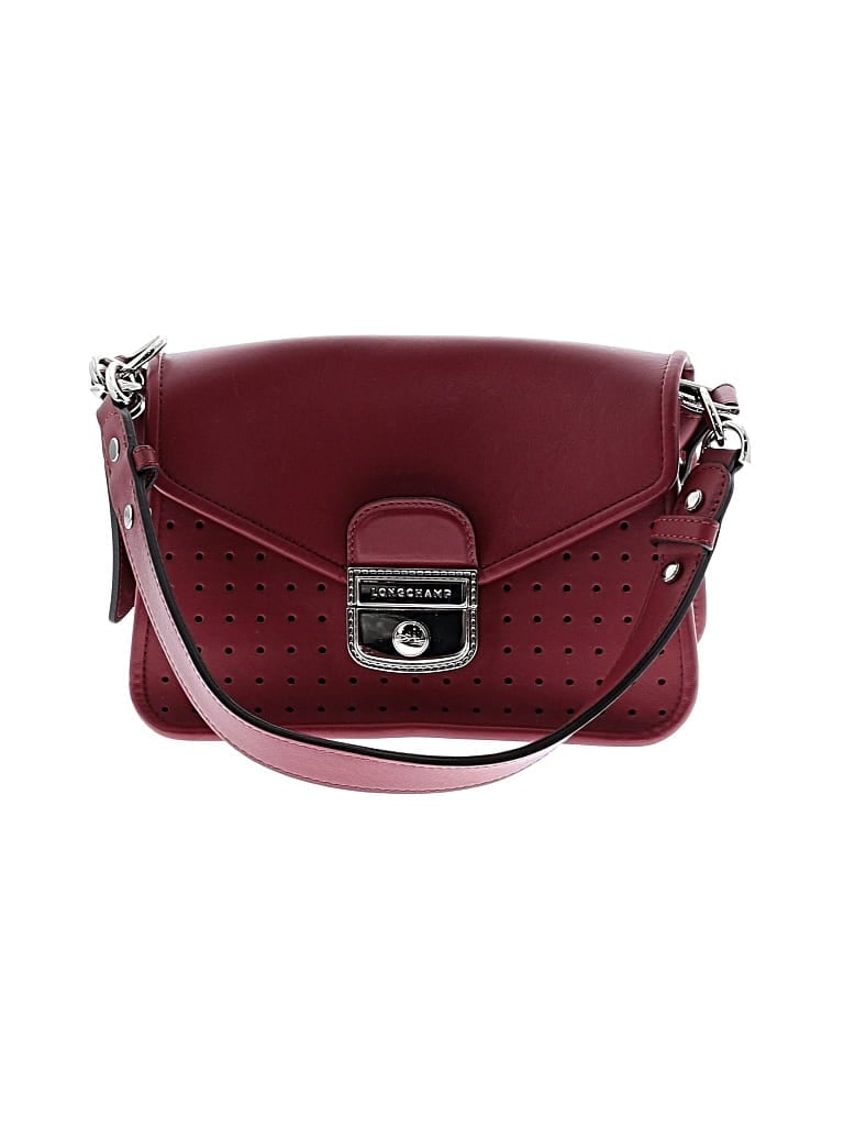 Pre-owned Longchamp Leather Satchel In Red