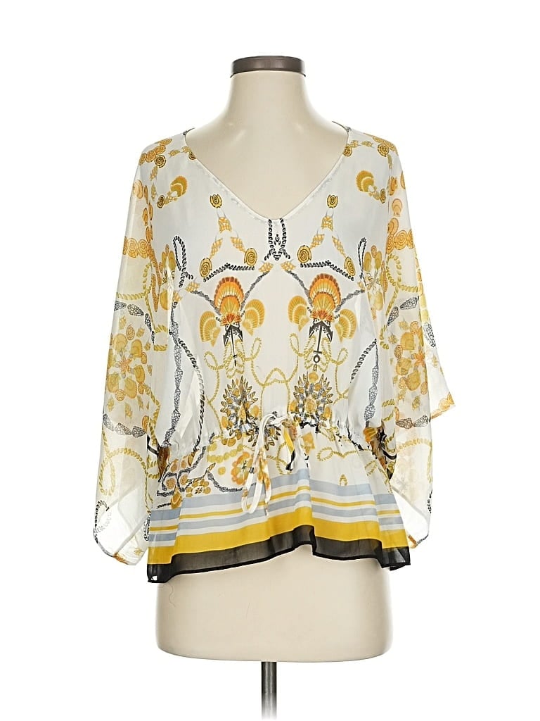 CABI Pre-owned 3/4 Sleeve Blouse In Yellow