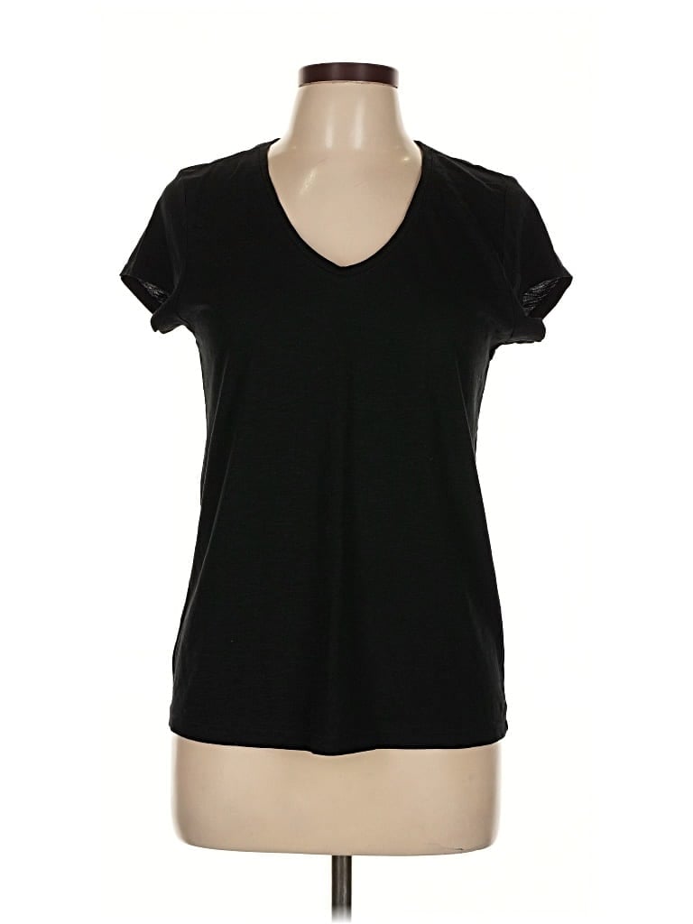 Pre-owned Ann Taylor Loft Short Sleeve T-shirt In Black