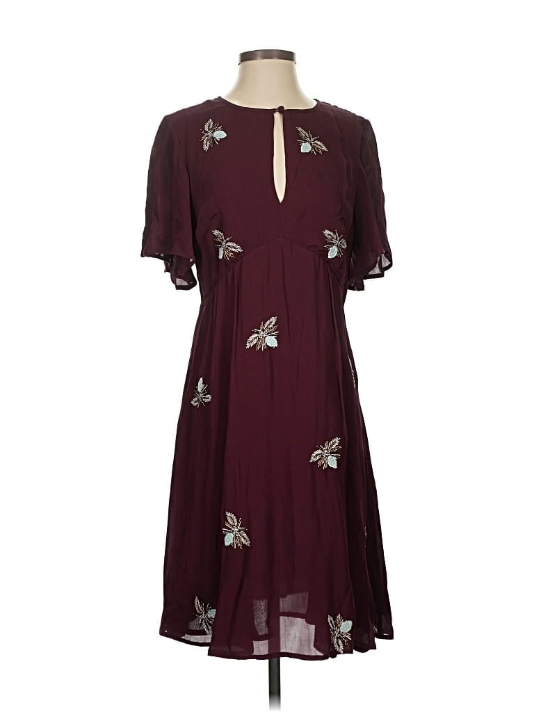Pre-owned Moulinette Soeurs Casual Dress In Burgundy
