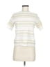 Studio 19 Stripes Ivory Short Sleeve T-Shirt Size M - photo 1