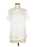 Next 100% Polyester White Short Sleeve Top Size 8 - photo 1