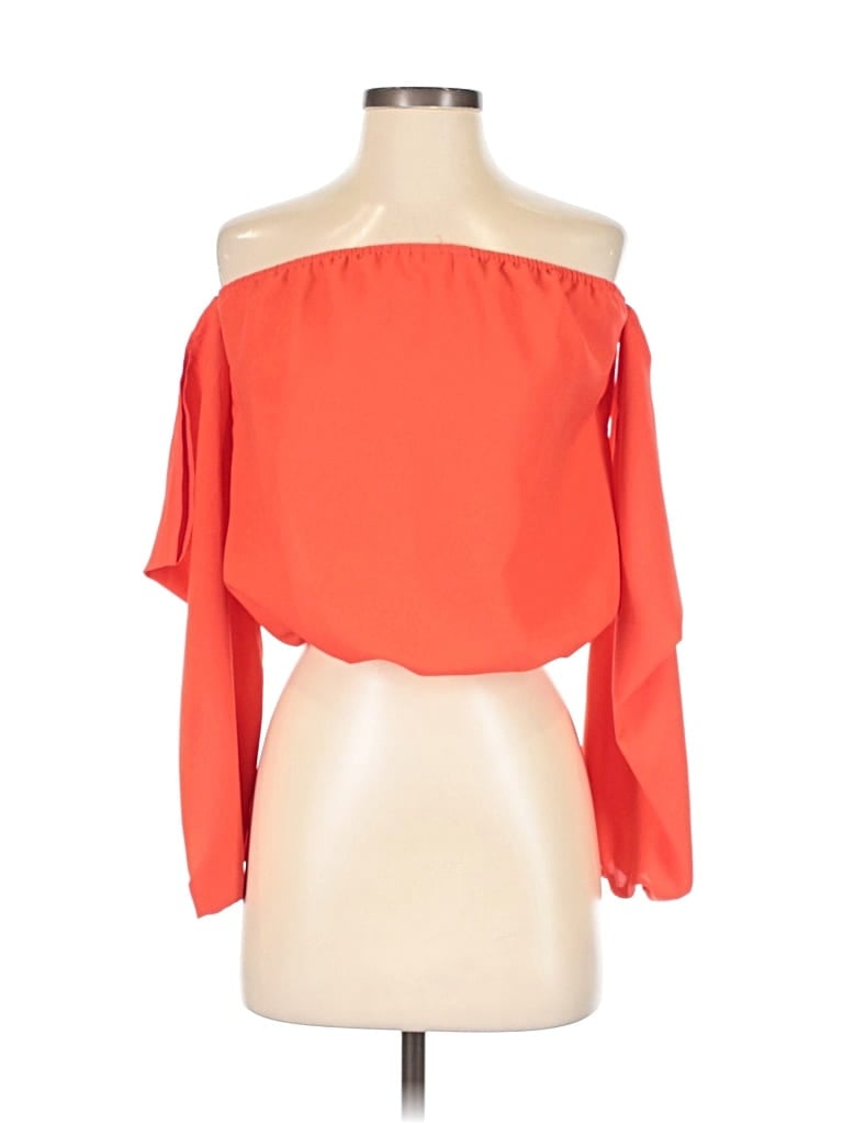 UNBRANDED Pre-owned 3/4 Sleeve Blouse In Orange