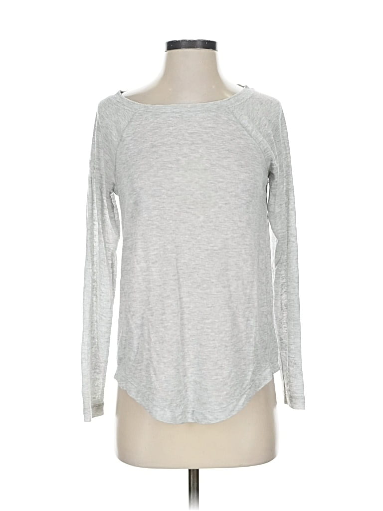 Pre-owned Ann Taylor Loft 3/4 Sleeve T-shirt In Silver