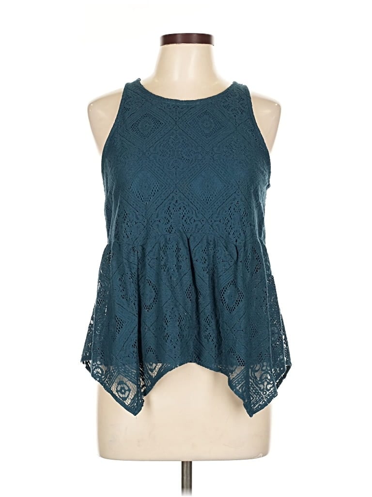 Pre-owned Love On A Hanger Sleeveless Blouse In Blue