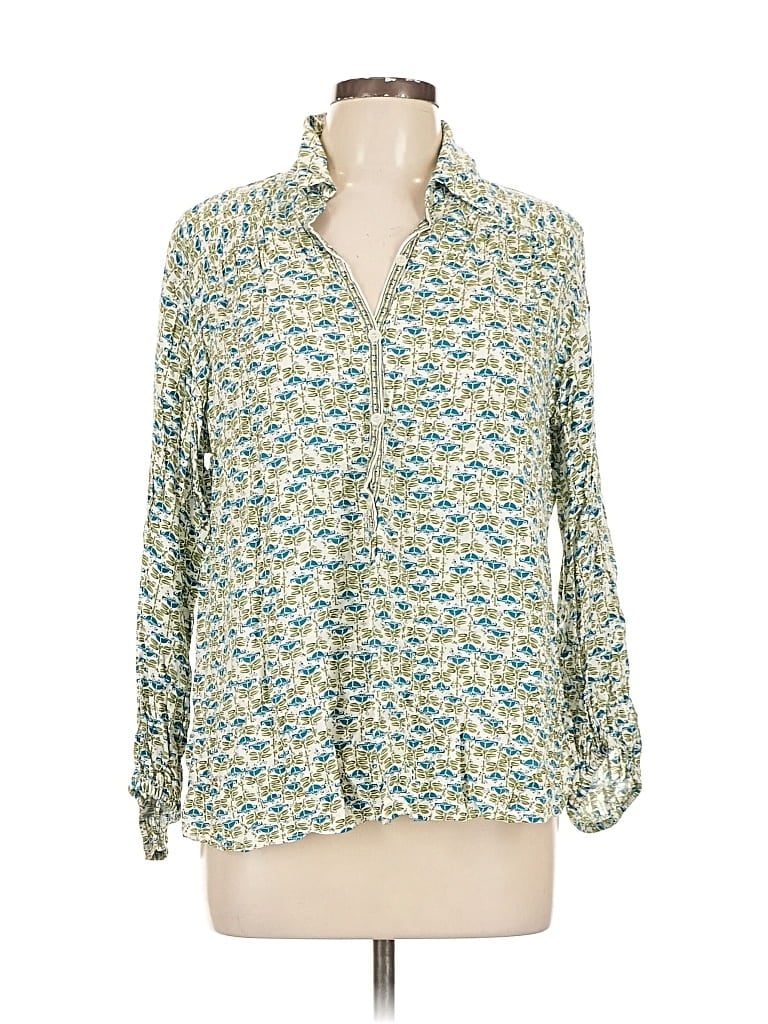 Pre-owned Max Studio 3/4 Sleeve Blouse In Green
