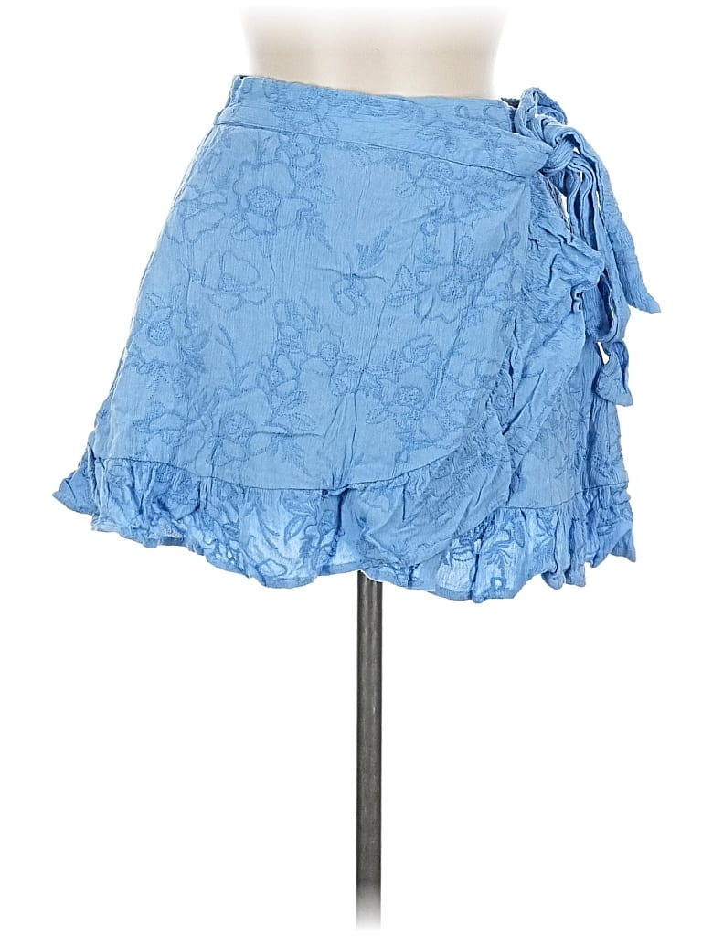 LULUS Pre-owned Denim Skirt In Blue