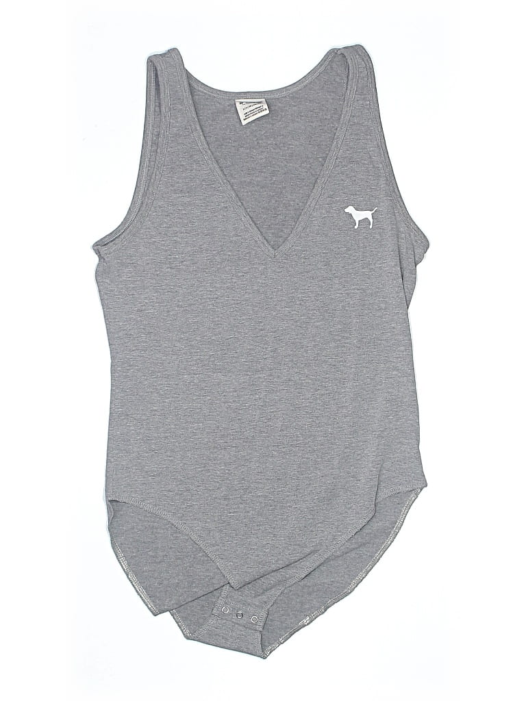 Pre-owned Victoria's Secret Pink Bodysuit In Gray