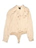 Paige 100% Polyester Ivory Tan Bodysuit Size XS - photo 1