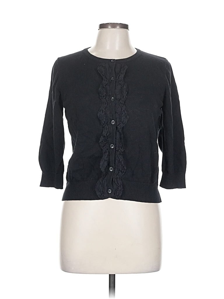 Pre-owned New Directions Cardigan Sweater In Black