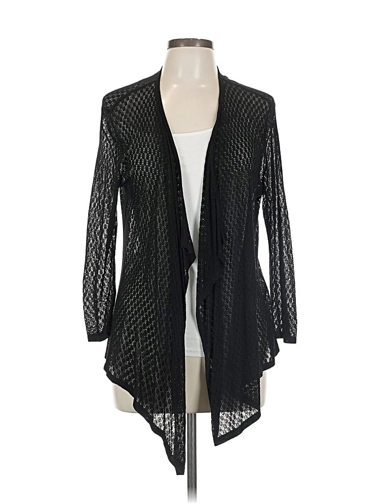 Pre-owned Roz & Ali Cardigan Sweater In Black
