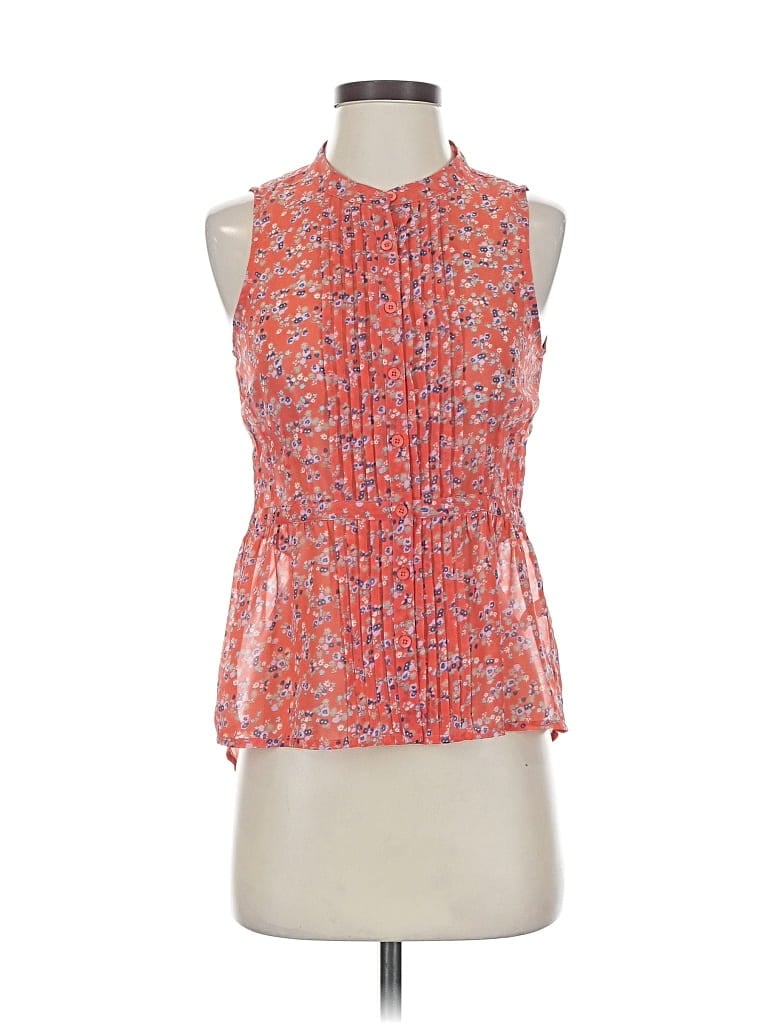 Click to view more detailed imagery on our partner's website Pre-owned Frenchi Sleeveless Blouse In Orange