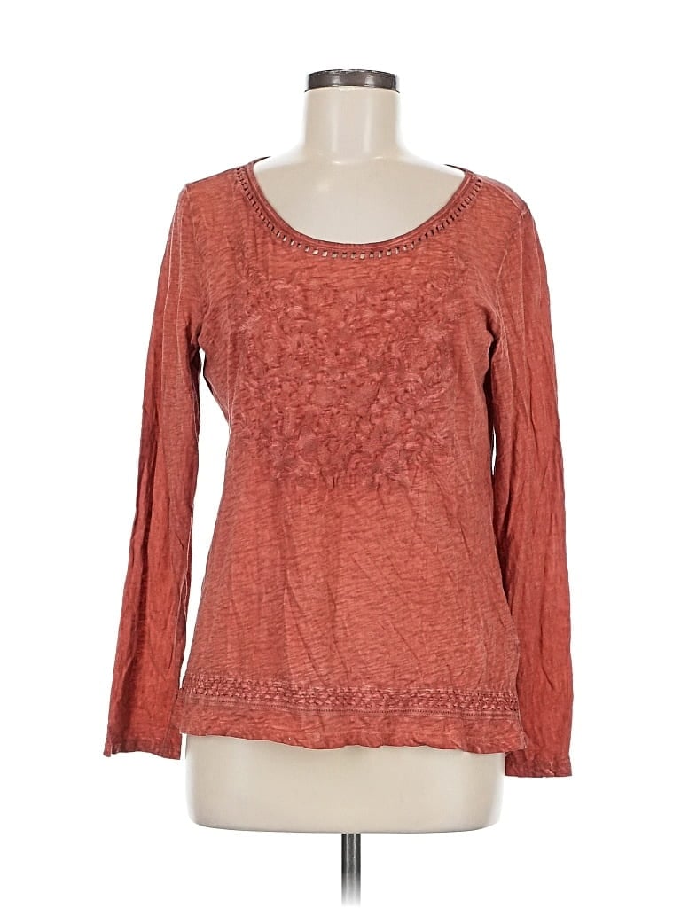 TRIBAL JEANS Pre-owned Long Sleeve Top In Orange