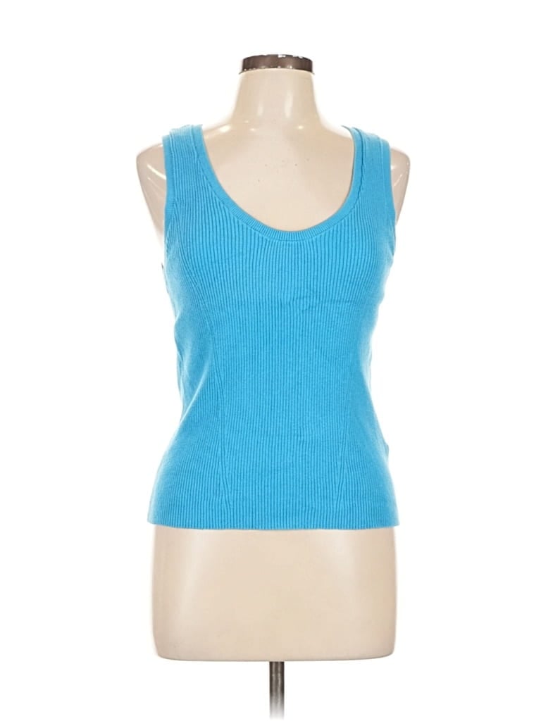 ABERCROMBIE & FITCH Pre-owned Sleeveless Top Blue Scoop Neck Tops