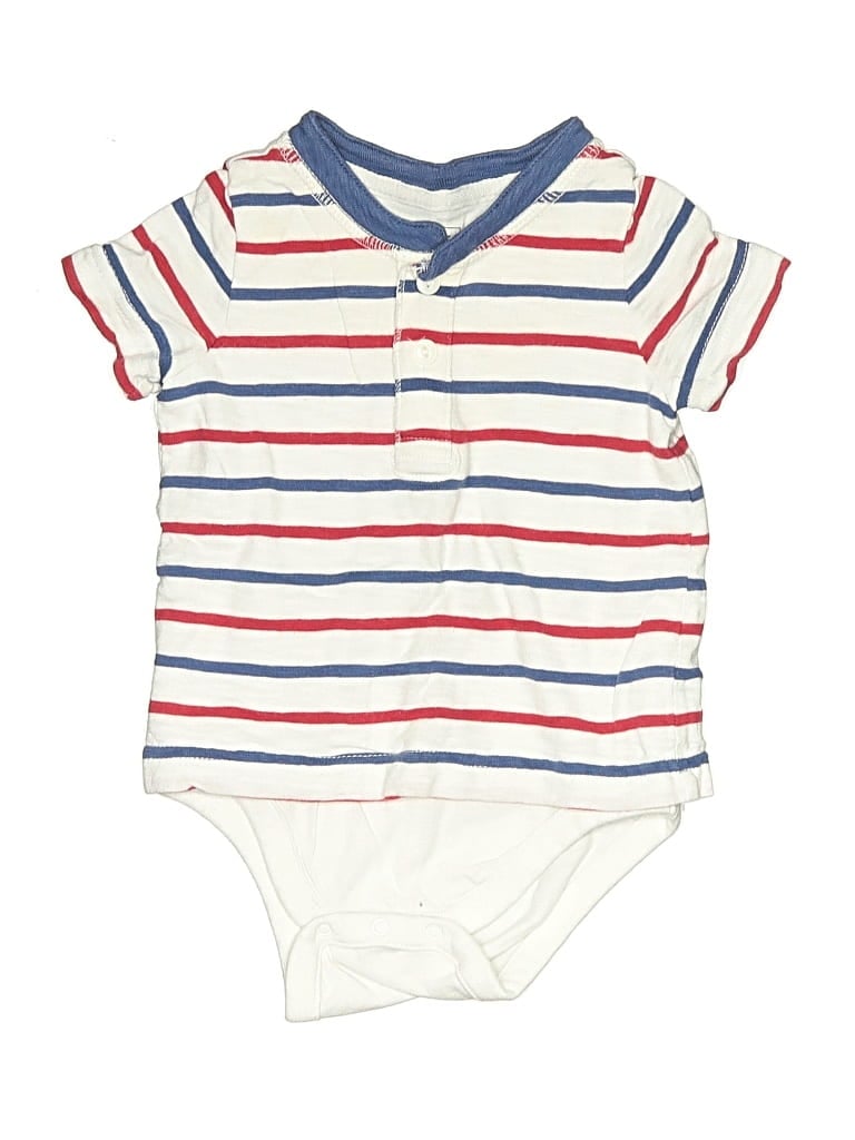 Pre-owned Baby Gap Babies' Short Sleeve Onesie In White