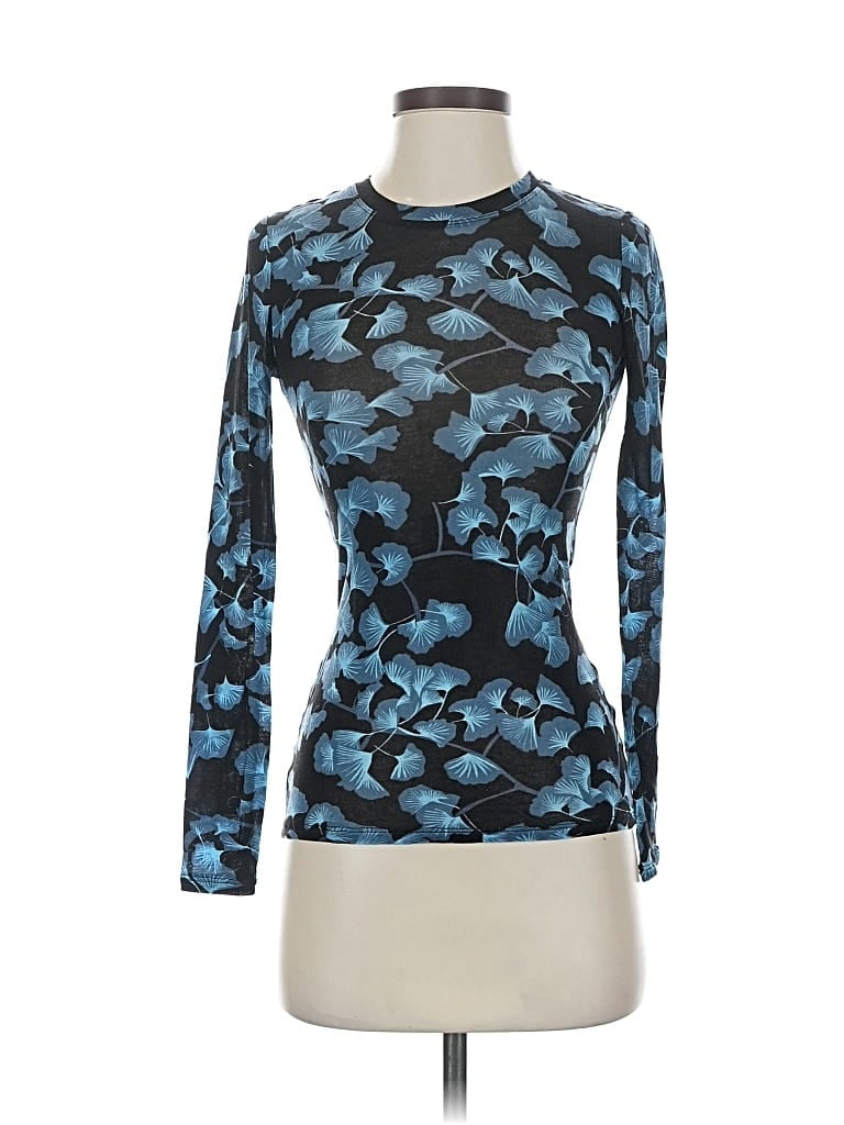 Pre-owned Bcbgmaxazria 3/4 Sleeve T-shirt In Blue