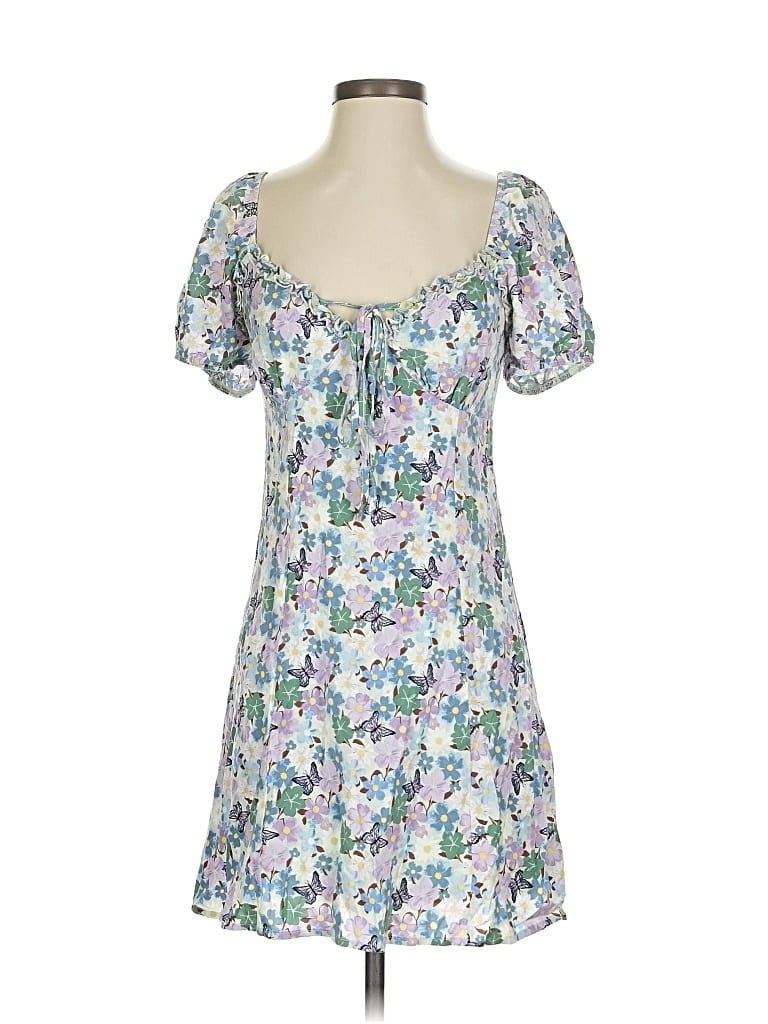 Pre-owned La Hearts Casual Dress In White