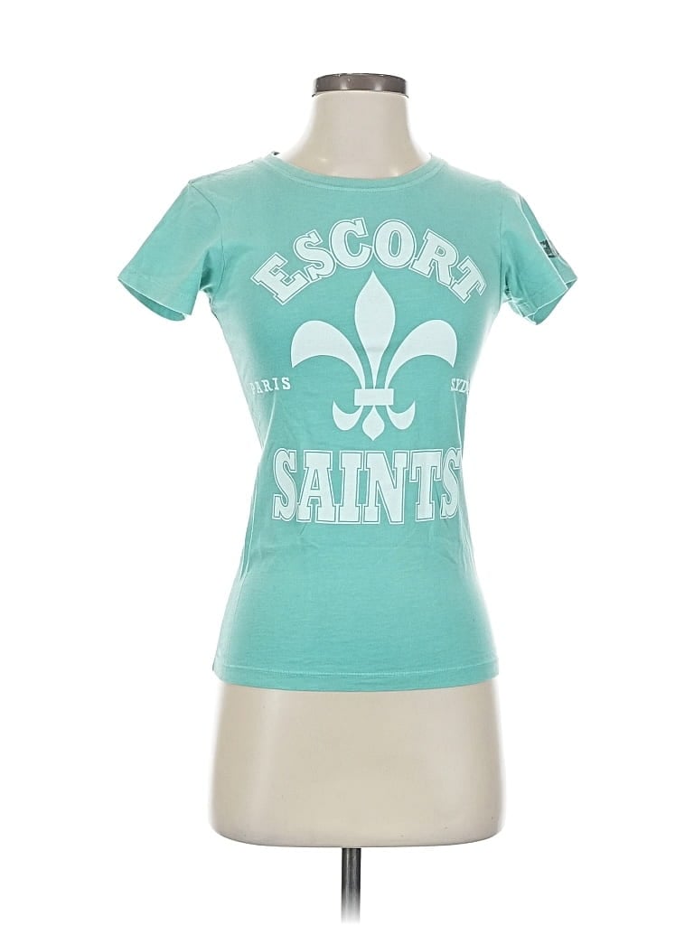 Pre-owned Assorted Brands Short Sleeve T-shirt In Blue