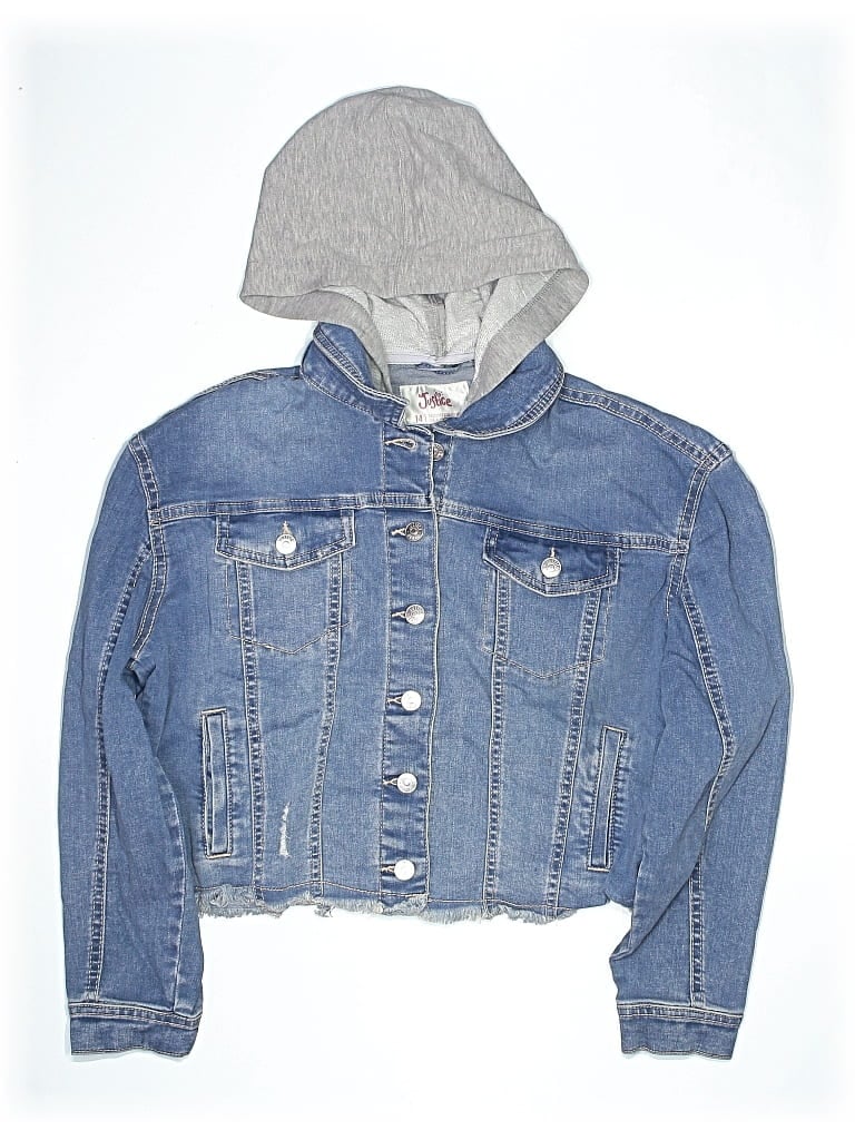 Pre-owned Justice Kids' Denim Jacket In Blue