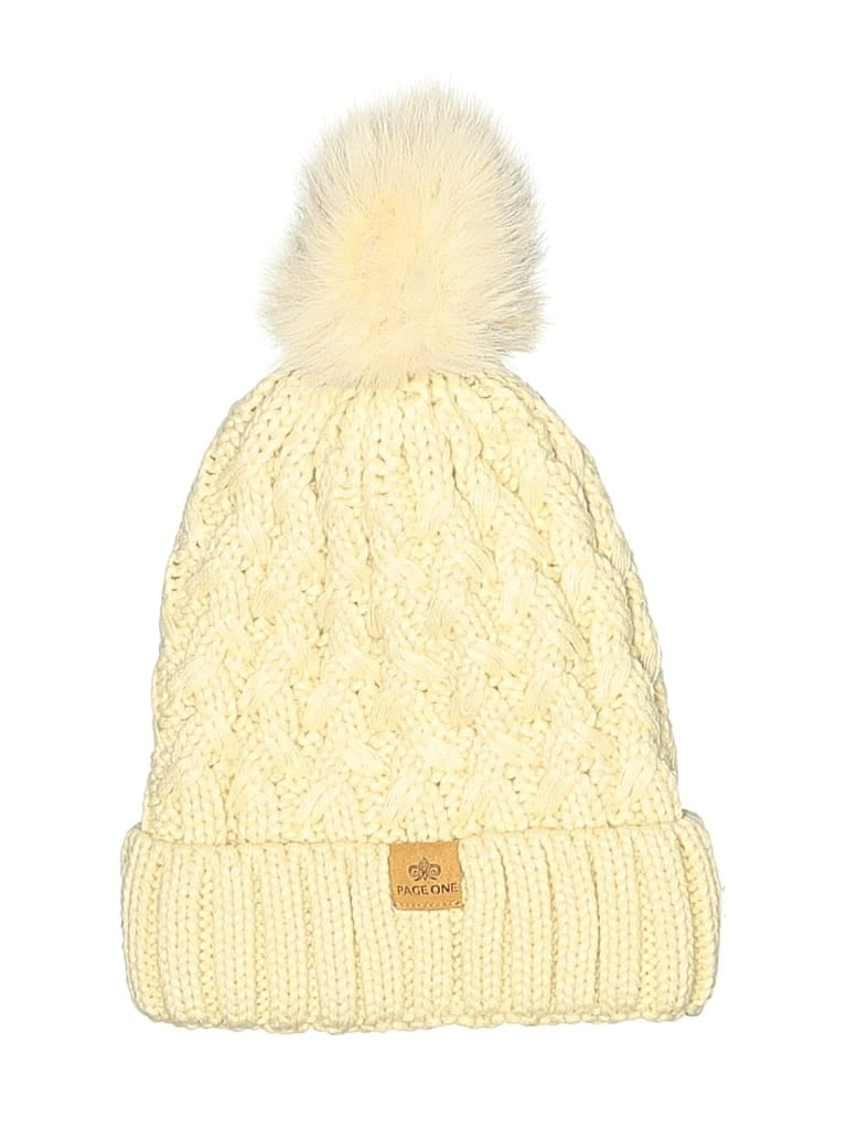 Pre-owned Assorted Brands Beanie Hat In White