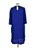 RODEBJER 100% Viscose Solid Blue Casual Dress Size L - photo 2