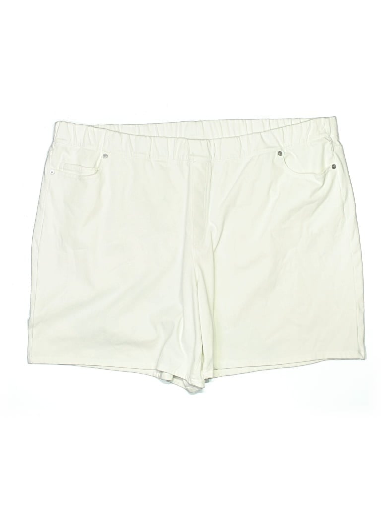 Pre-owned Lands' End Khaki Shorts In White