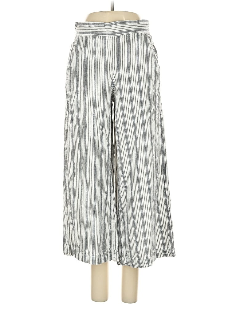 Pre-owned Max Studio Linen Pants In Silver