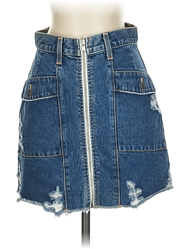 Pre-owned Carmar Denim Skirt In Blue
