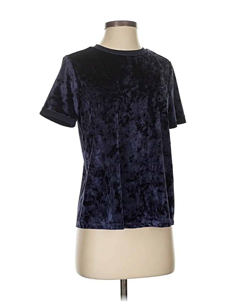 A NEW DAY Pre-owned Short Sleeve Top Black Crew Neck Tops