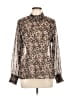 Hayden Brown Long Sleeve Blouse Size L - photo 1