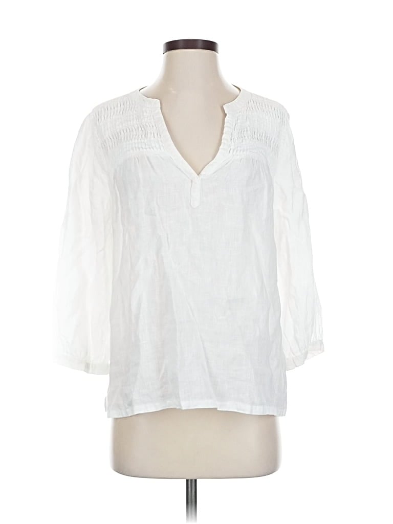 Pre-owned J By Joie 3/4 Sleeve T-shirt In White
