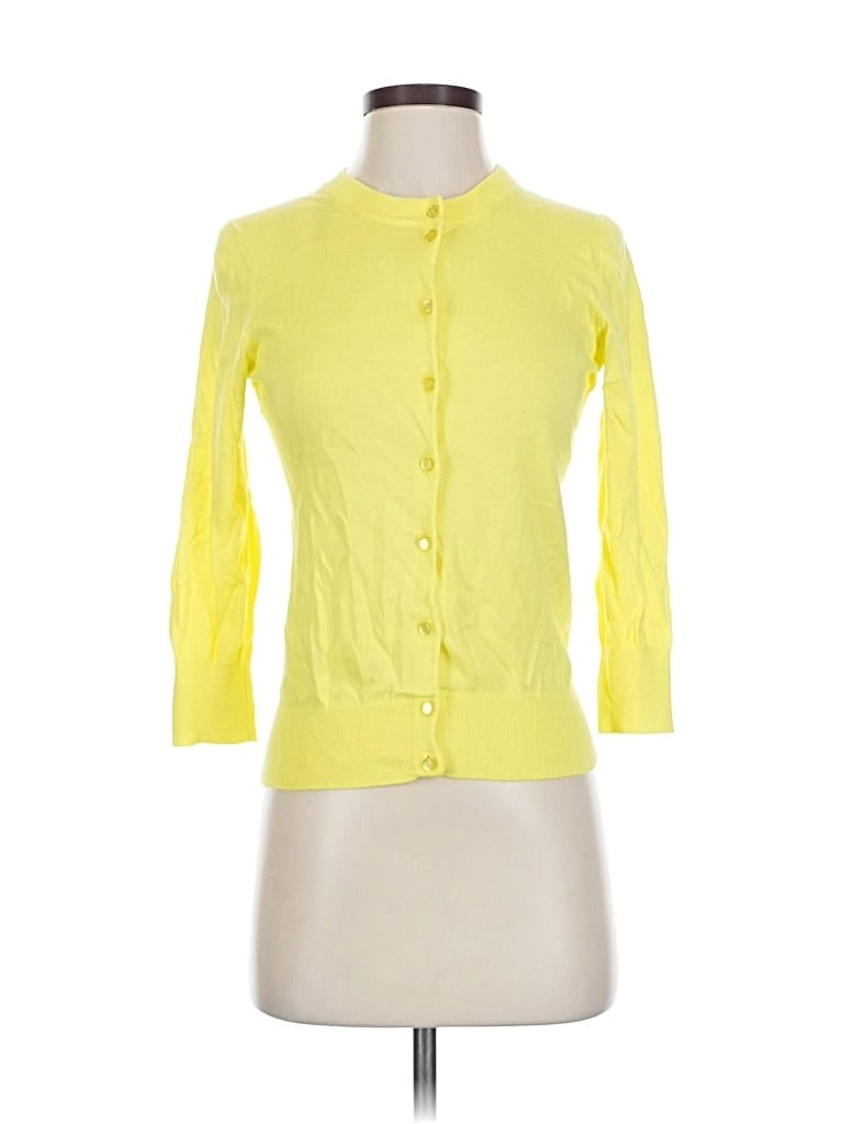 Pre-owned J.crew Factory Store Cardigan Sweater In Yellow