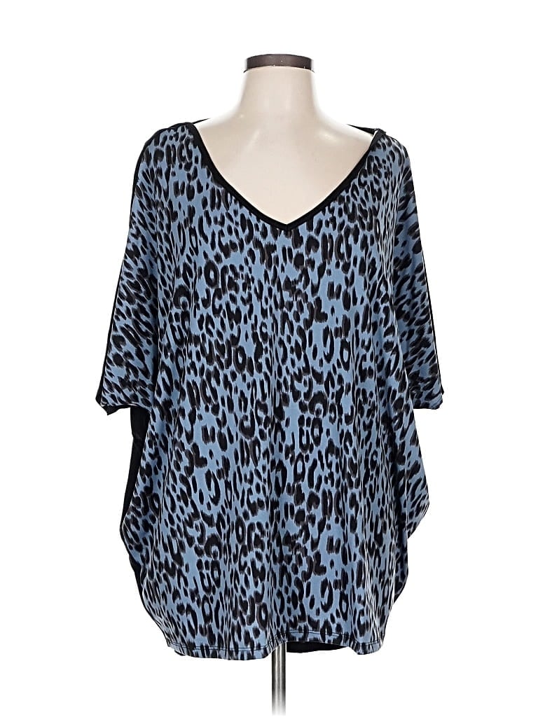 Pre-owned Be Stage 3/4 Sleeve Blouse In Blue