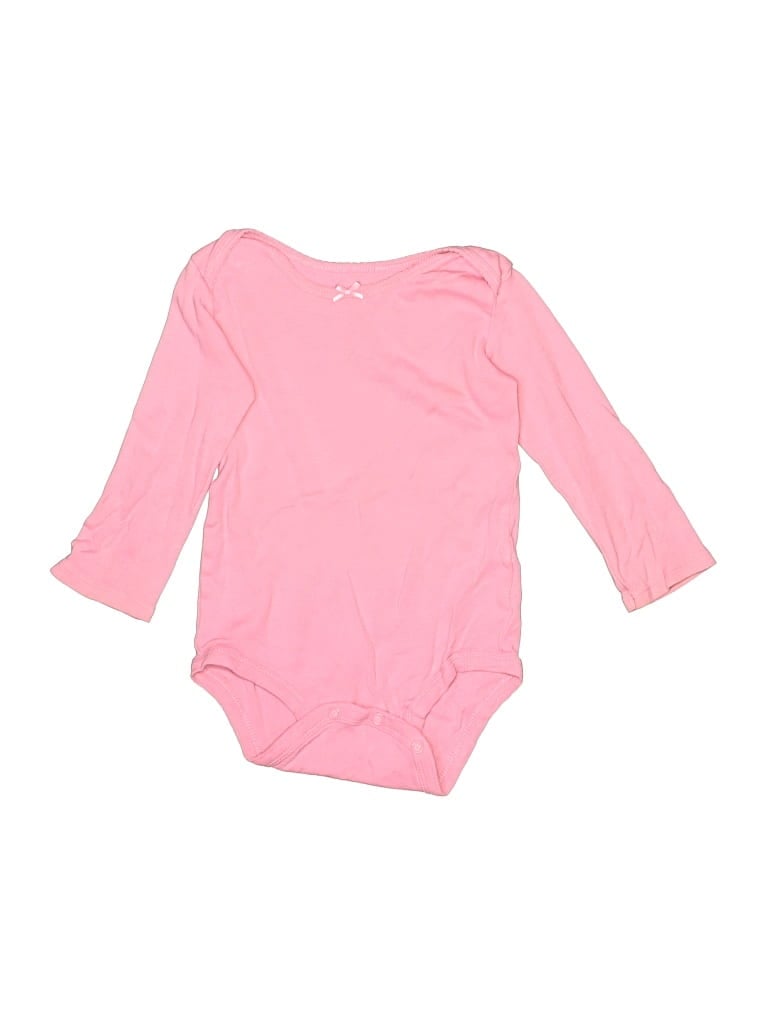 Pre-owned Child Of Mine By Carter's Babies' Long Sleeve Onesie In Pink