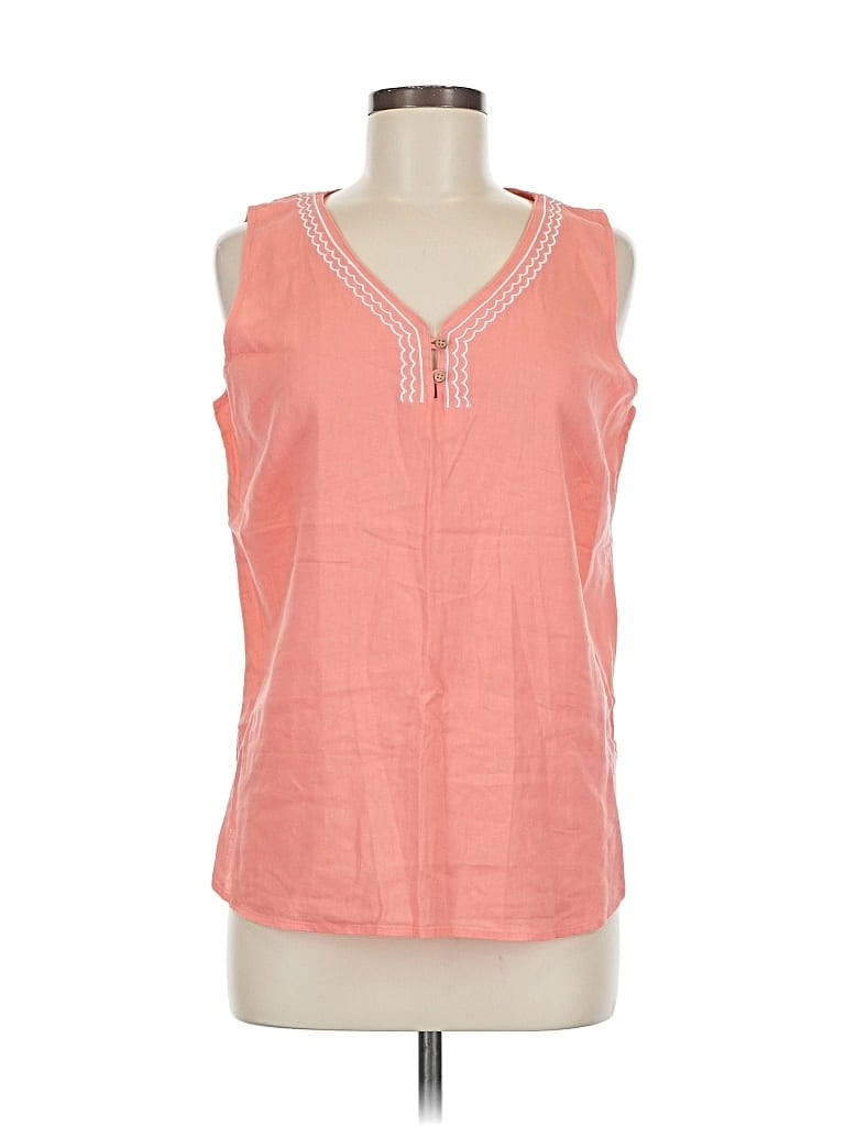 Pre-owned Assorted Brands Sleeveless Blouse In Orange