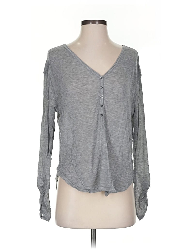 Click to view more detailed imagery on our partner's website Pre-owned We The Free Long Sleeve Henley Shirt In Gray