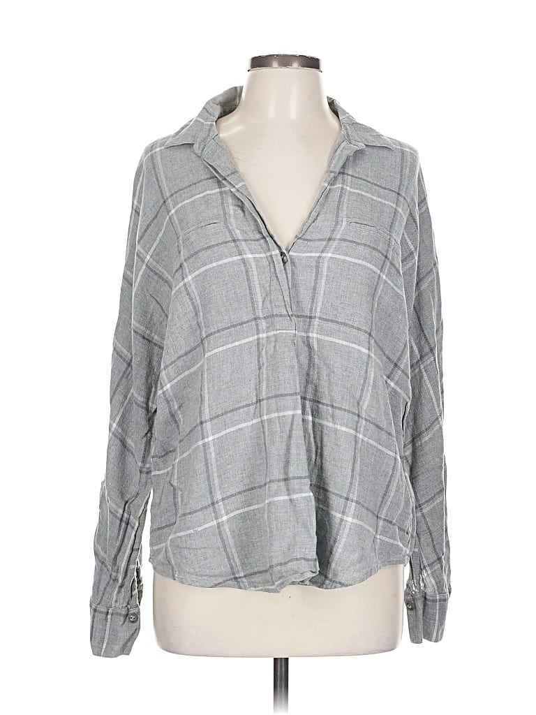 VINCE Pre-owned Long Sleeve Blouse In Gray
