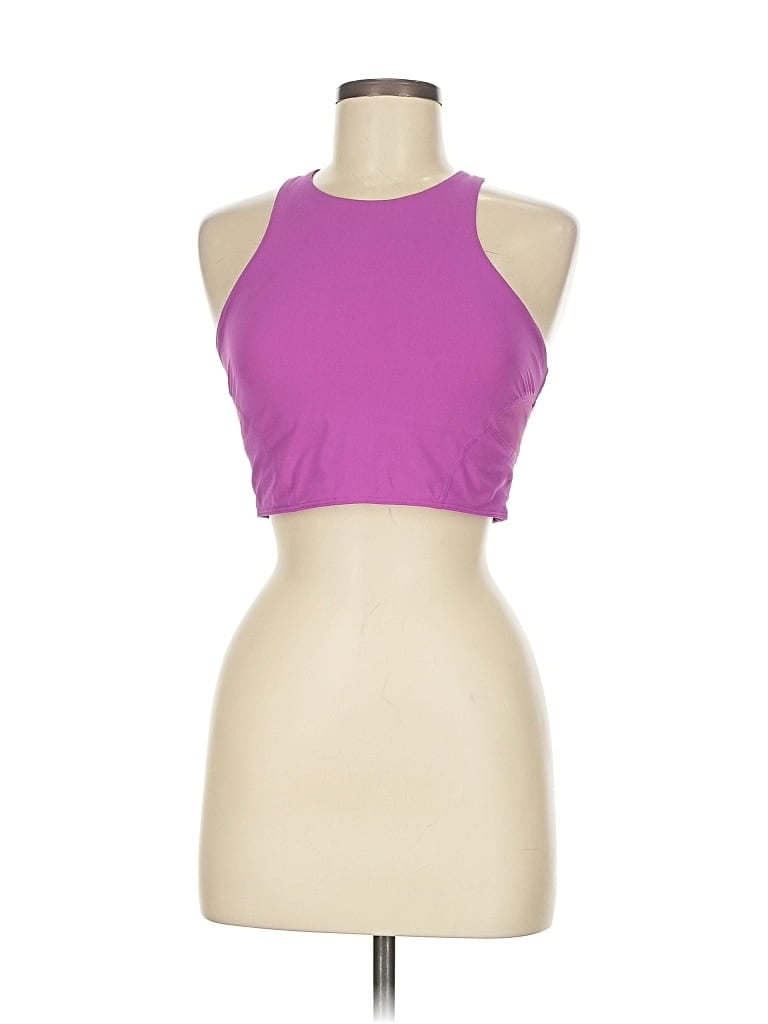 Pre-owned Lululemon Athletica Tank Top Purple Halter Neckline Tops