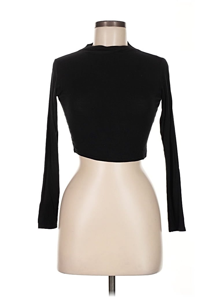 BOOHOO Pre-owned Long Sleeve Turtleneck In Black