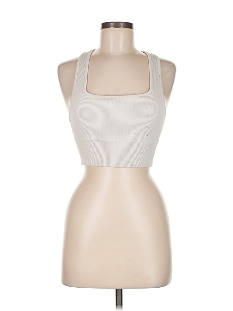 Pre-owned Gilly Hicks Tank Top Ivory Halter Neckline Tops In White