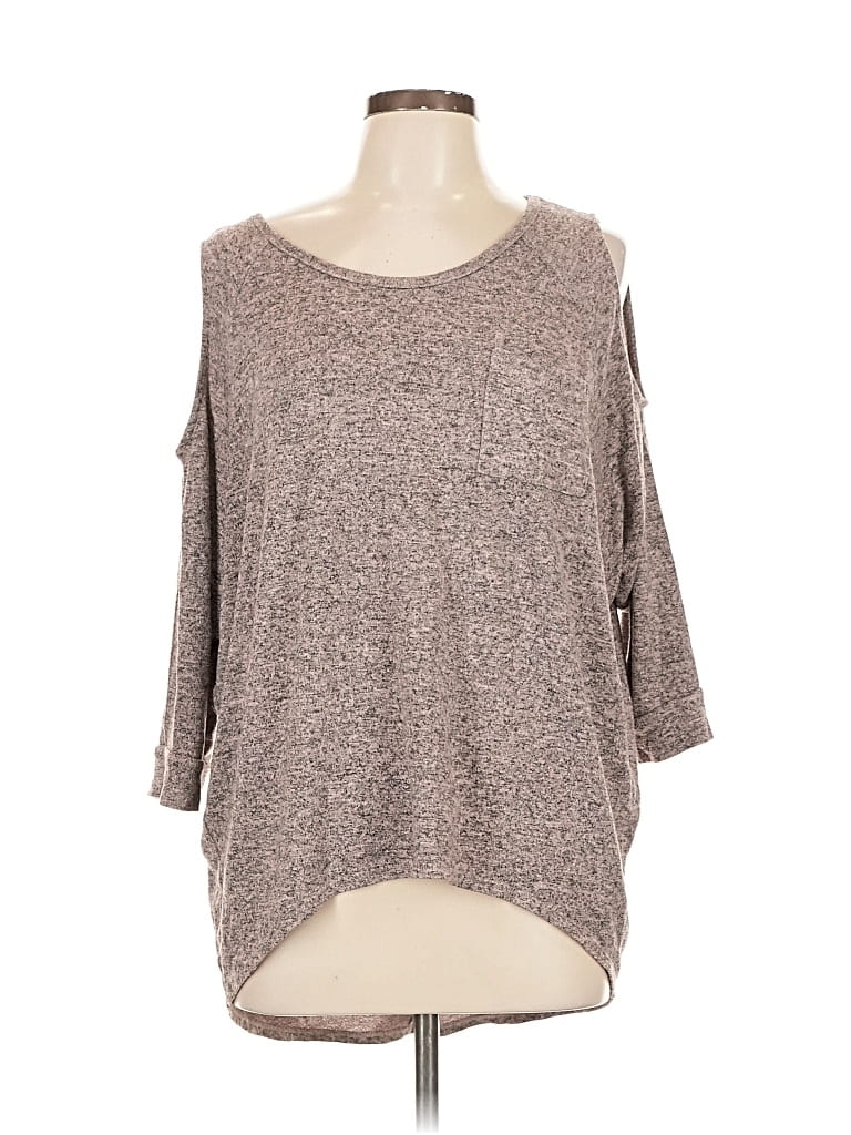 Pre-owned Charming Charlie Pullover Sweater In Brown