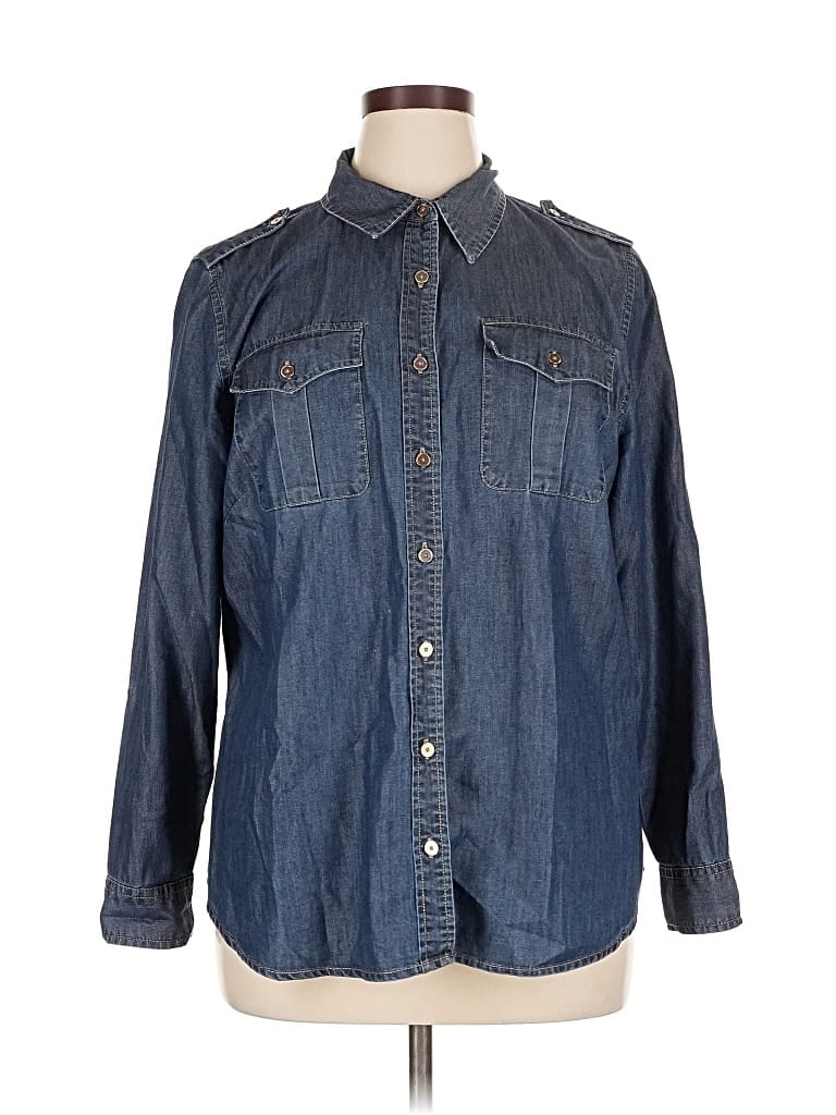 Pre-owned Jones New York Sport Denim Jacket In Blue