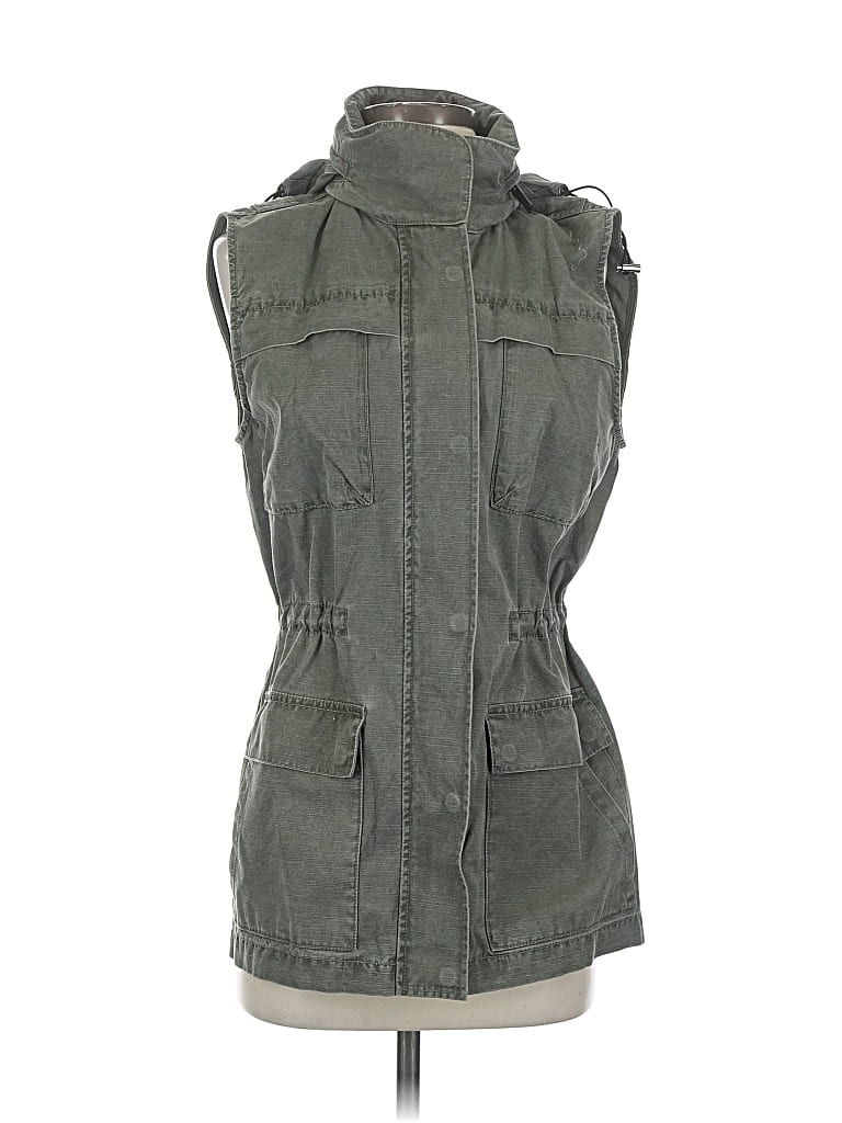 Pre-owned Dkny Denim Vest In Gray