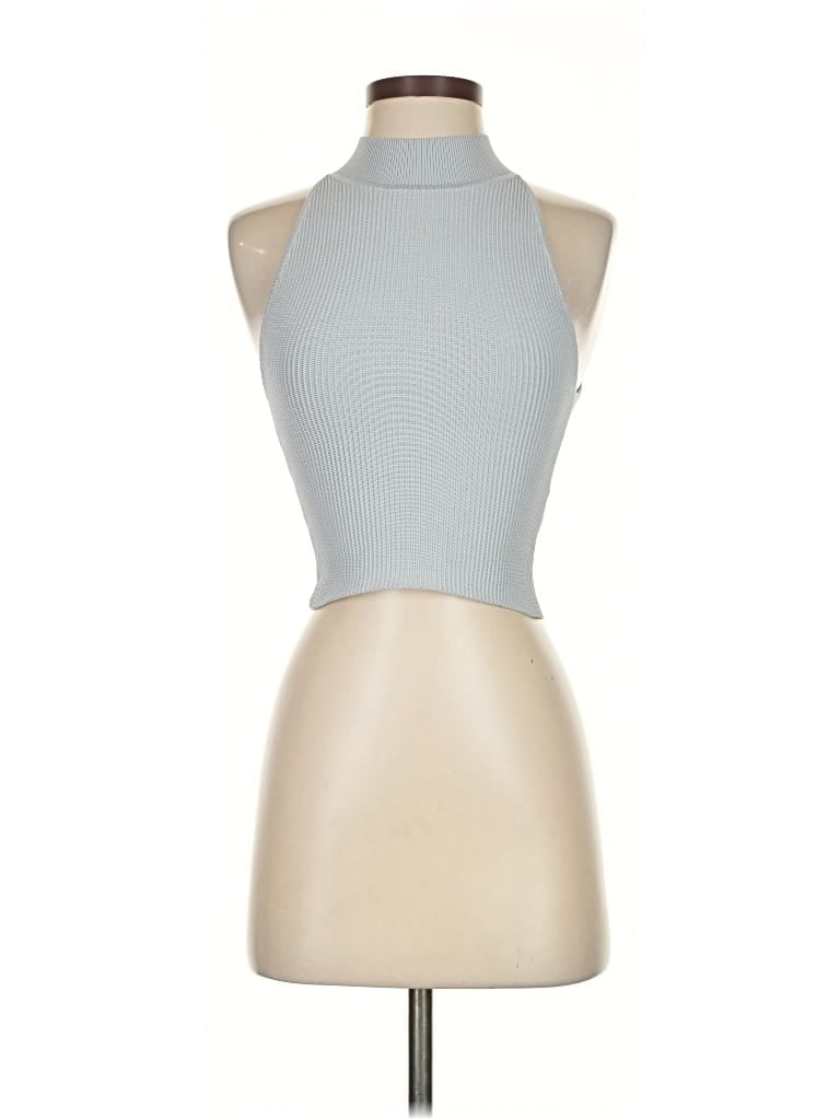 Pre-owned Babaton Turtleneck Sweater In Silver