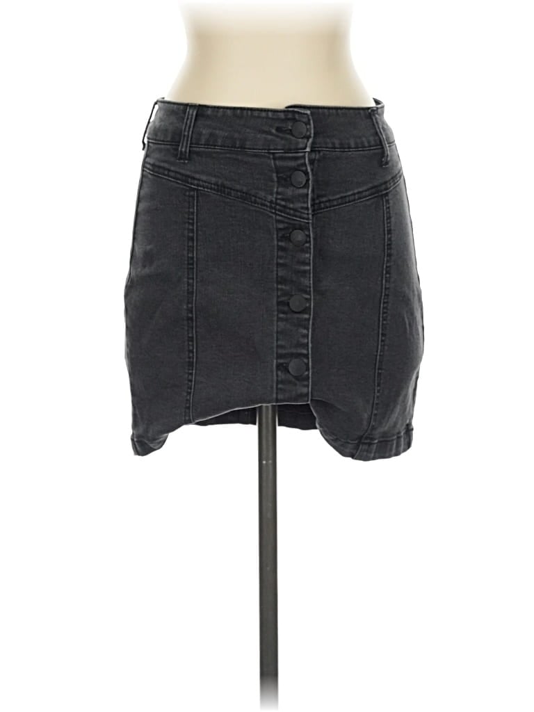 Pre-owned Rsq Denim Skirt In Gray