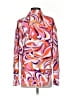 Express 100% Polyester Print Orange Long Sleeve Blouse Size XS - photo 2