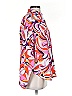 Express 100% Polyester Print Orange Long Sleeve Blouse Size XS - photo 4