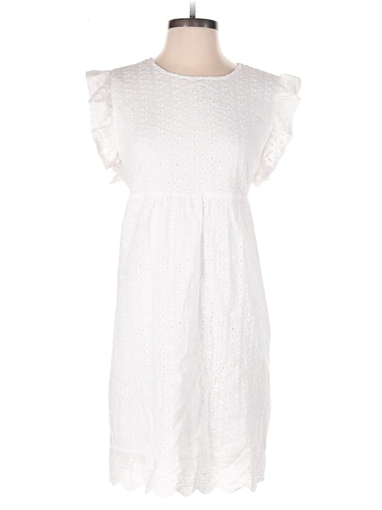 Pre-owned Pink Lily Romper In White