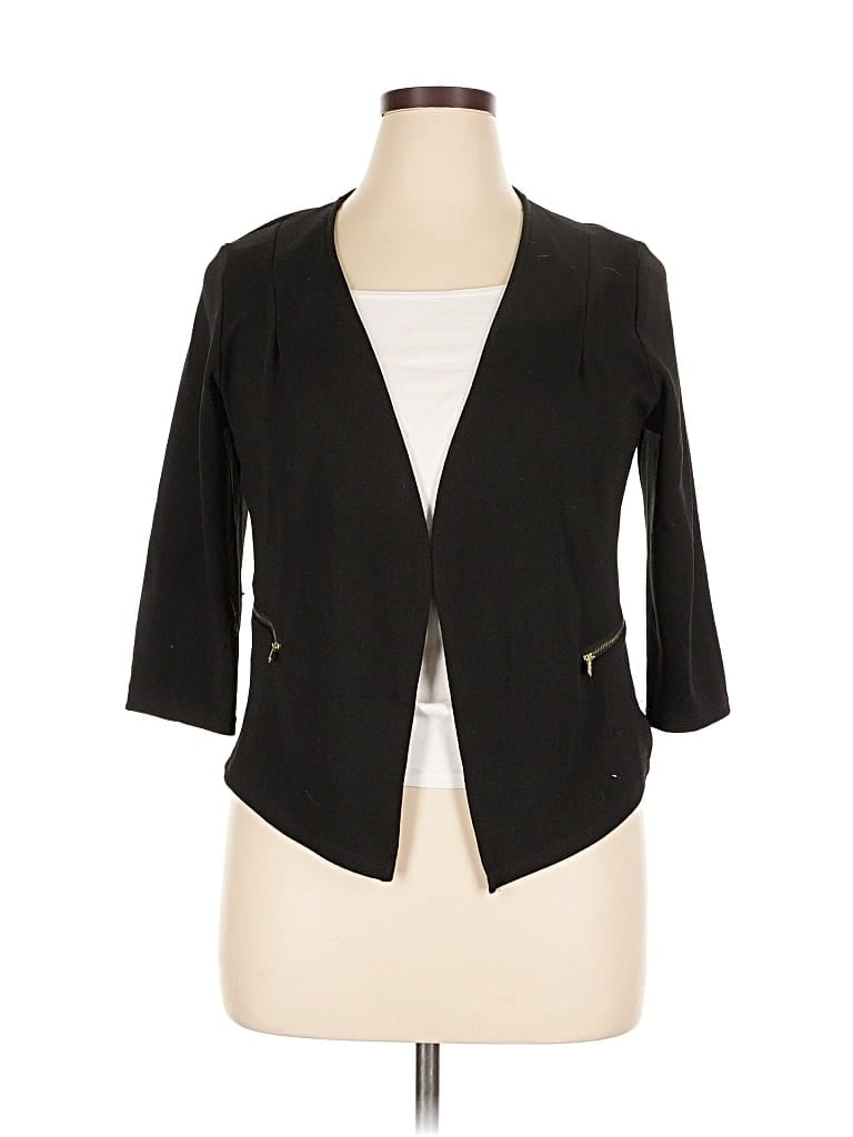 Pre-owned Haute Fox Blazer Jacket In Black