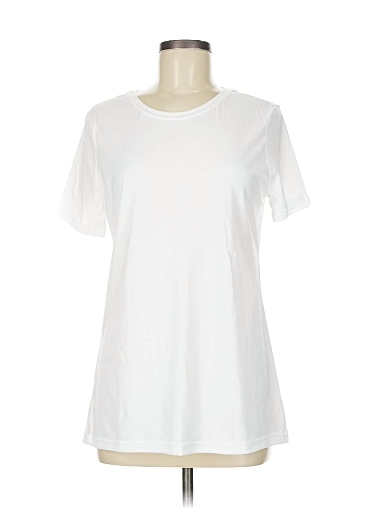Pre-owned Time And Tru Short Sleeve T-shirt In White